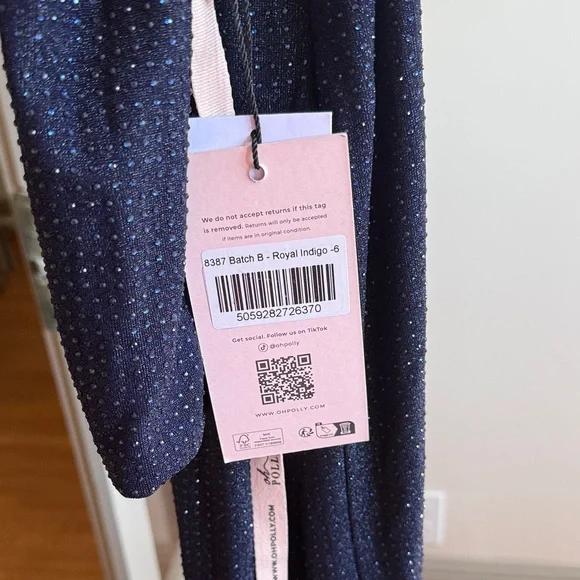 NWT - Oh Polly Midnight Blue Backless Dress - Picture 4 of 4